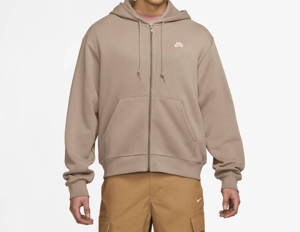 NEW NIKE sb full-zip hoodie in khaki